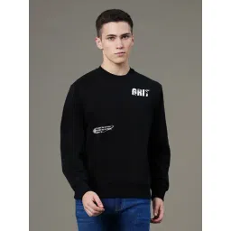 Red Tape Black Cotton Polyblend Graphic Baggy Fit Sweatshirt And Hoodies-picture-31