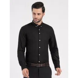Red Tape Black Cotton Solid Relaxed Fit Shirt-picture-40