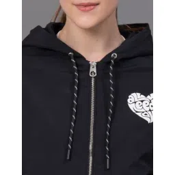 Red Tape Black Graphic Print Windcheater Jacket image 5