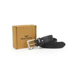 Red Tape Black Leather Waist Belt for Men-picture-21