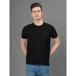 Red Tape Black Regular Fit Self Pattern T-Shirt-picture-32