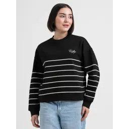 Red Tape Black Regular Fit Striped Sweatshirt-picture-20
