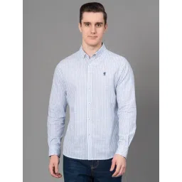 Red Tape Blue Regular Fit Stripes Shirt-picture-36