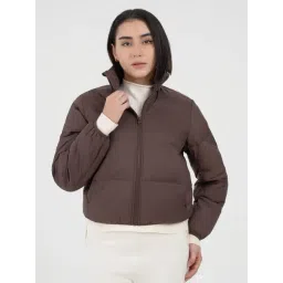 Red Tape Brown Nylon Puffer Jacket-picture-39