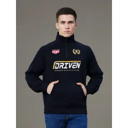 Red Tape Dark Blue Cotton Polyblend Graphic Baggy Fit Sweatshirt And Hoodies-picture-37