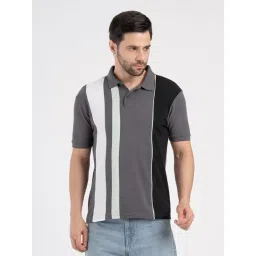 Red Tape Dark Grey Striped Regular Fit T-Shirt-picture-38