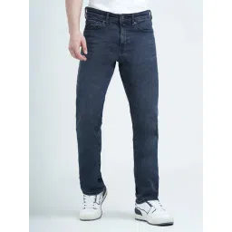 Red Tape Dark Indigo Cotton Straight Fit Jeans-picture-21