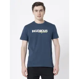 Red Tape Deep Blue Cotton Regular Fit Printed T-Shirt-picture-30