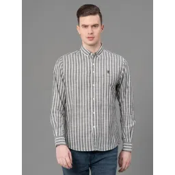 Red Tape Green Regular Fit Stripes Shirt-image-18