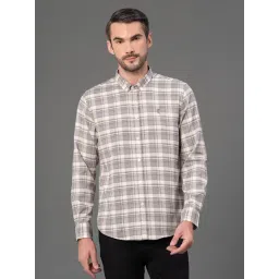 Red Tape Grey Poly Cotton Regular fit Checks Casual Shirt-picture-16