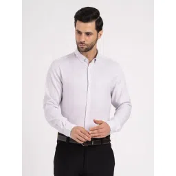 Red Tape Ice Grey Striped Relaxed Fit Shirt-picture-10