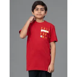 Red Tape Kids Unisex Red Cotton Printed T-Shirt-picture-22