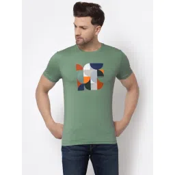 Red Tape Leaf Green Cotton Regular Fit Printed T-Shirt-picture-35