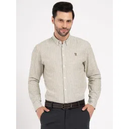 Red Tape Light Olive Striped Relaxed Fit Shirt-picture-36