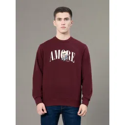 Red Tape Maroon Baggy Fit Printed Sweatshirt-picture-12