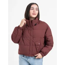 Red Tape Maroon Polyester Puffer Jacket-picture-22
