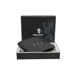Red Tape Men Black Leather Solid Wallet-picture-15