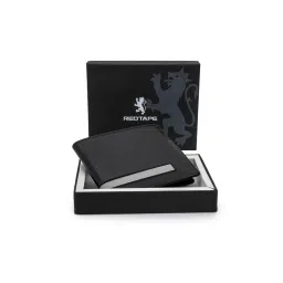 Red Tape Men Black Leather Solid Wallet-picture-16