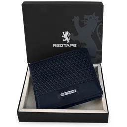 red tape Men Casual, Formal Blue Genuine Leather RFID Wallet-picture-13