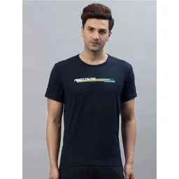 Red Tape Men Navy Blue Typography Printed Training or Gym T-shirt-picture-33