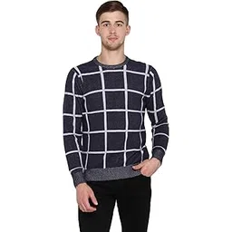 red tape Men Navy Solid Cotton Sweater-picture-12