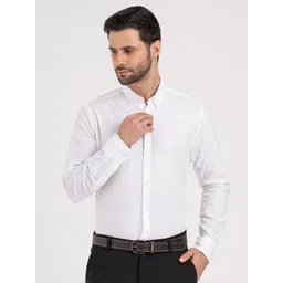 Red Tape Men Slim Fit Solid Button-Down Collar Pure Cotton Formal Shirt-picture-17