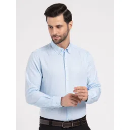 Red Tape Men Solid Button-Down Collar Pure Cotton Formal Shirt-picture-11