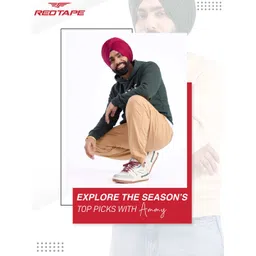 Red Tape Men Textile ETPU Walking Shoes image 2