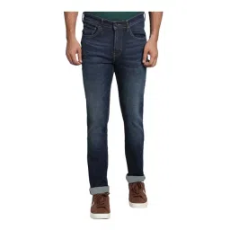 Red Tape Men Tinted Dark Blue Cotton Elastane Skinny Fit Jeans-picture-25