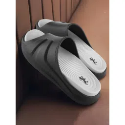 Red Tape Men's Black Light & Grey Slides-picture-28
