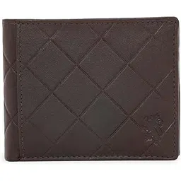 red tape Men's Brown Leather Wallet | RFID Blocking Slim Bifold Wallet with Card Holder & Cash Compartments | Stylish Diamond Pattern | Travel, Daily Use & Gift for Men-picture-39