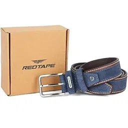 red tape Men's Genuine Leather Belt | Navy Blue Dress Belt for Men | Formal, Casual, Office & Jeans Wear | Stylish & Durable Waist Belt-picture-15