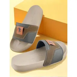 Red Tape Men's Olive & Grey Slides-picture-35