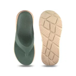 Red Tape Men's Olive Flip Flops image 4