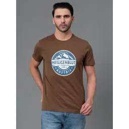 Red Tape Mid Brown Cotton Regular Fit Printed T-Shirt-picture-22