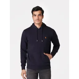 Red Tape Navy Blue Regular Fit Solid Hoodie-picture-48