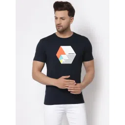 Red Tape Navy Cotton Regular Fit Printed T-Shirt-picture-28