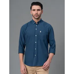 Red Tape Navy Cotton Regular Fit Shirt-picture-17