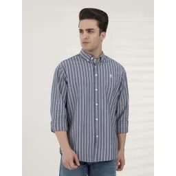 Red Tape Navy Cotton Regular Fit Striped Shirt-picture-20