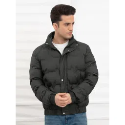 Red Tape Olive Polyester Regular Fit Puffer Jacket-image-28
