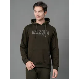 Red Tape Olive Regular Fit Graphic Hoodie-image-20
