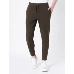 Red Tape Olive Regular Fit Solid Joggers-image-25