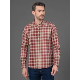 Red Tape Red Regular Fit Check Shirt-picture-48