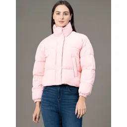 Red Tape Stand Collar Long Sleeves Padded Jacket-picture-22