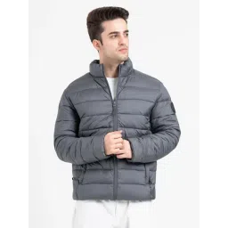 Red Tape Stone Grey Regular Fit Quilted Jacket-picture-38