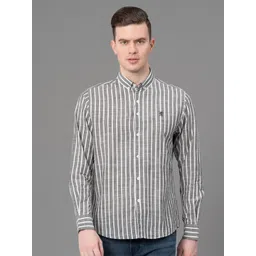 Red Tape Vertical Striped Button-Down Collar Cotton Casual Shirt-picture-21