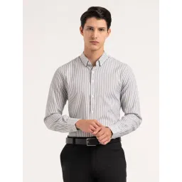 Red Tape White & Black Striped Loose Fit Shirt-picture-12