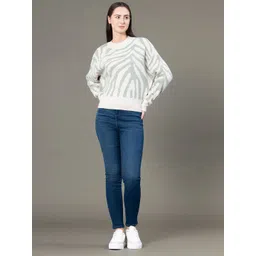 Red Tape Women Abstract Printed Round Neck Pullover Sweater-picture-20