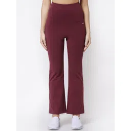 Red Tape Women Maroon Solid Yoga Track Pants-picture-10