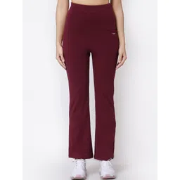 Red Tape Women Maroon Solid Yoga Track Pants image 1
